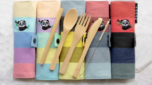 Bamboo cutlery sets for kids